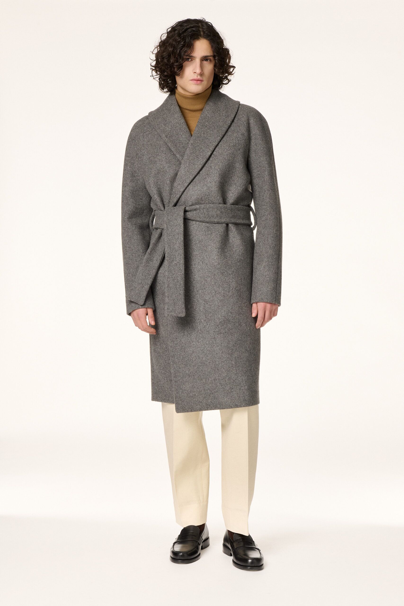 Manteau peignoir gris