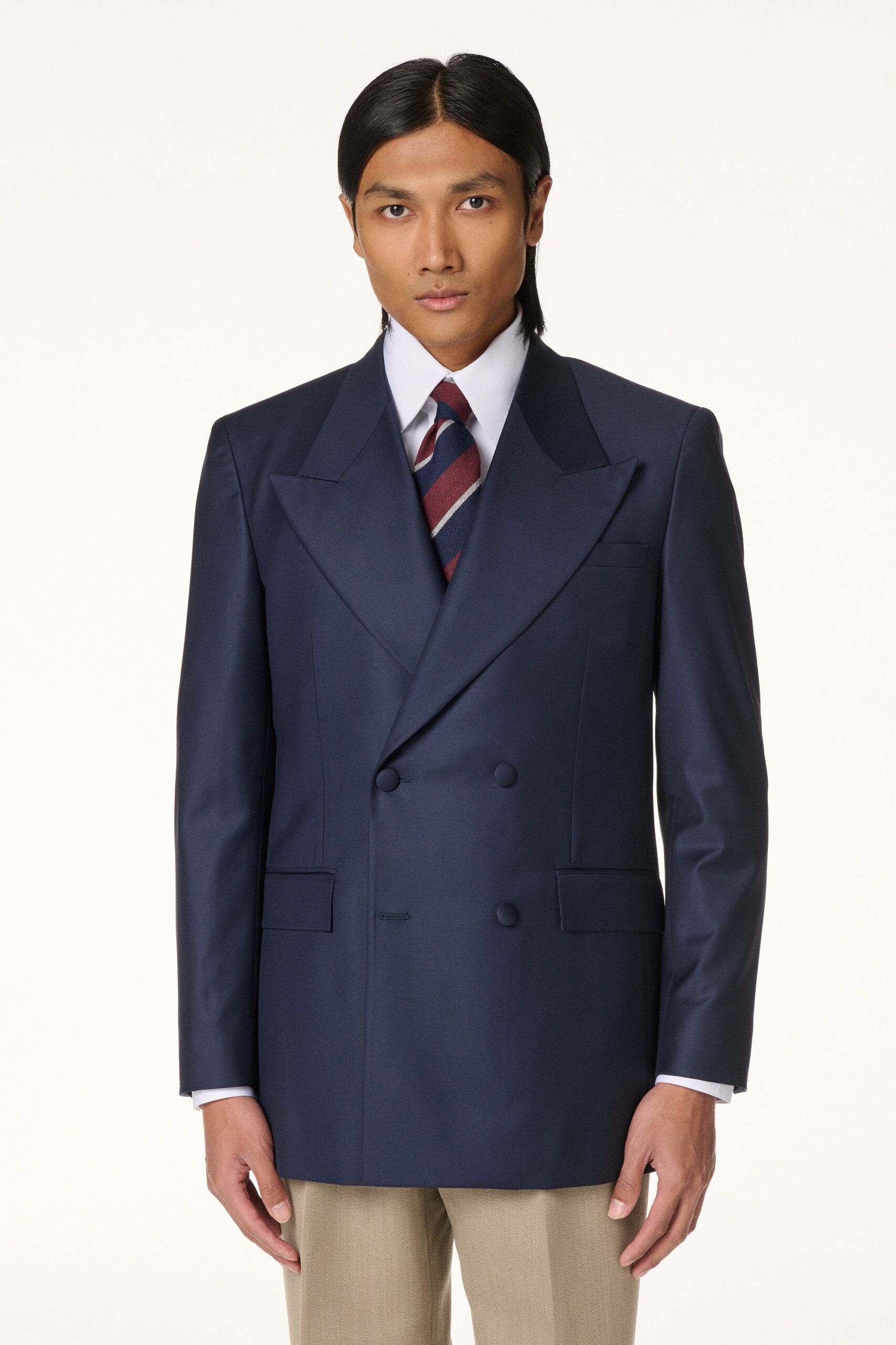 VESTE CROISÉE BLEUE MARINE