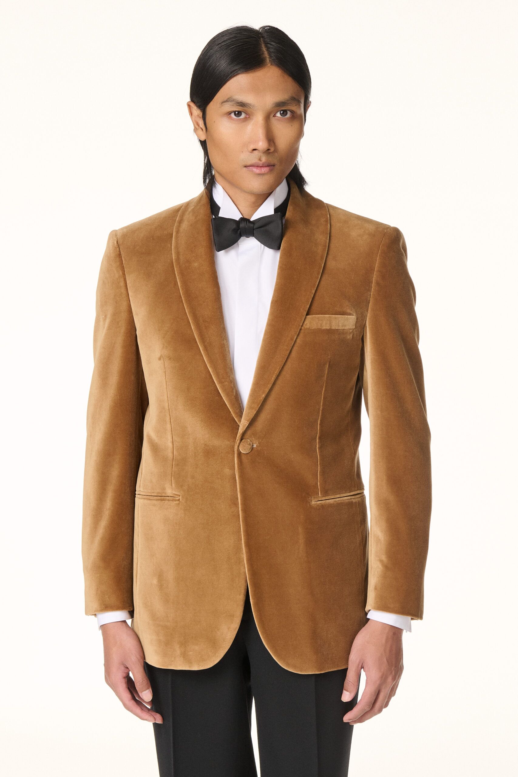 Veste Smoking Velours Camel