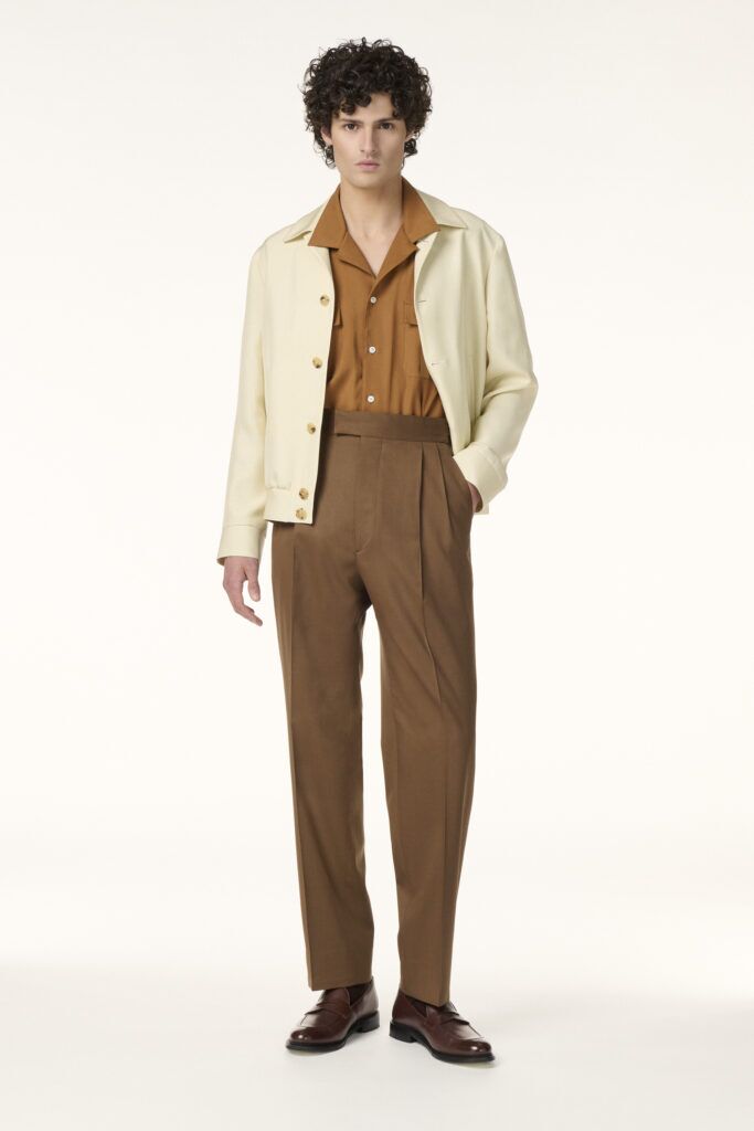 Blouson Sur-Mesure en Shantung de Soie Blanc Cassé | Rives Paris © /3