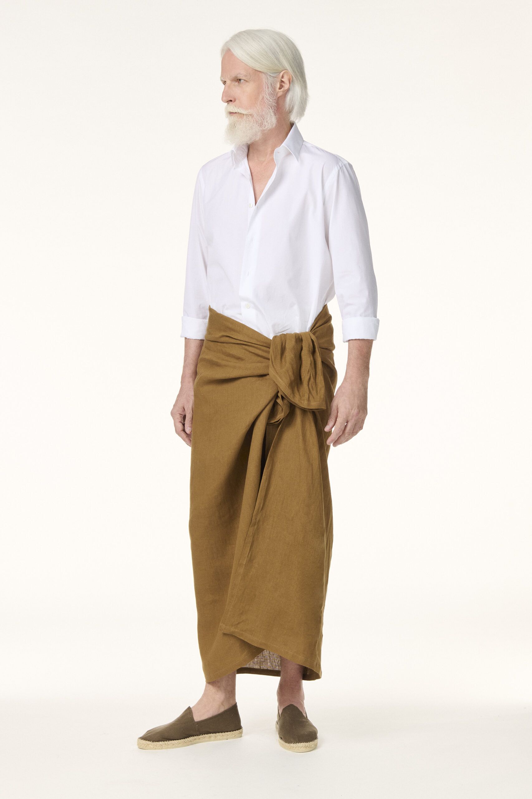 Pareo in Linen Tabac Clair | Rives Paris © - Rives Paris