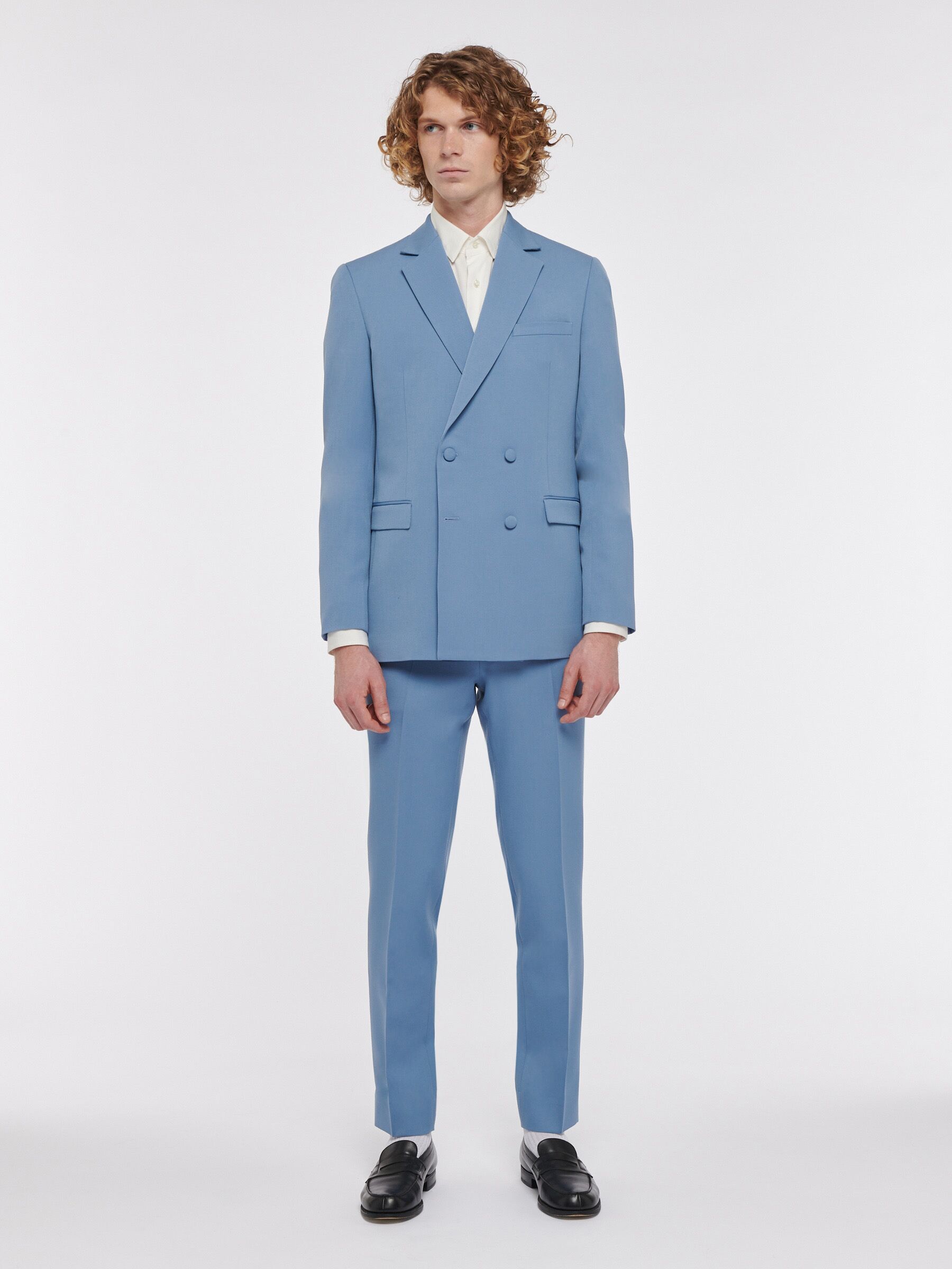 VESTE CROISÉE OVERSIZE BLUE CIEL - Rives Paris