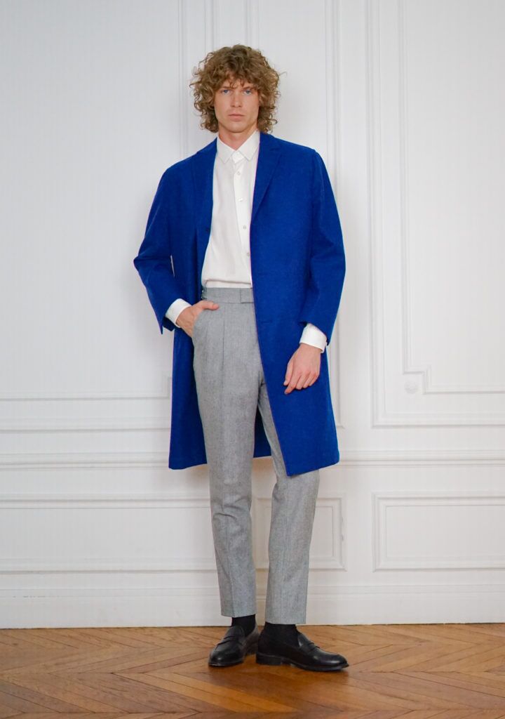 Manteau sur mesure Chester Sur-Mesure Bleu | Rives Paris ©