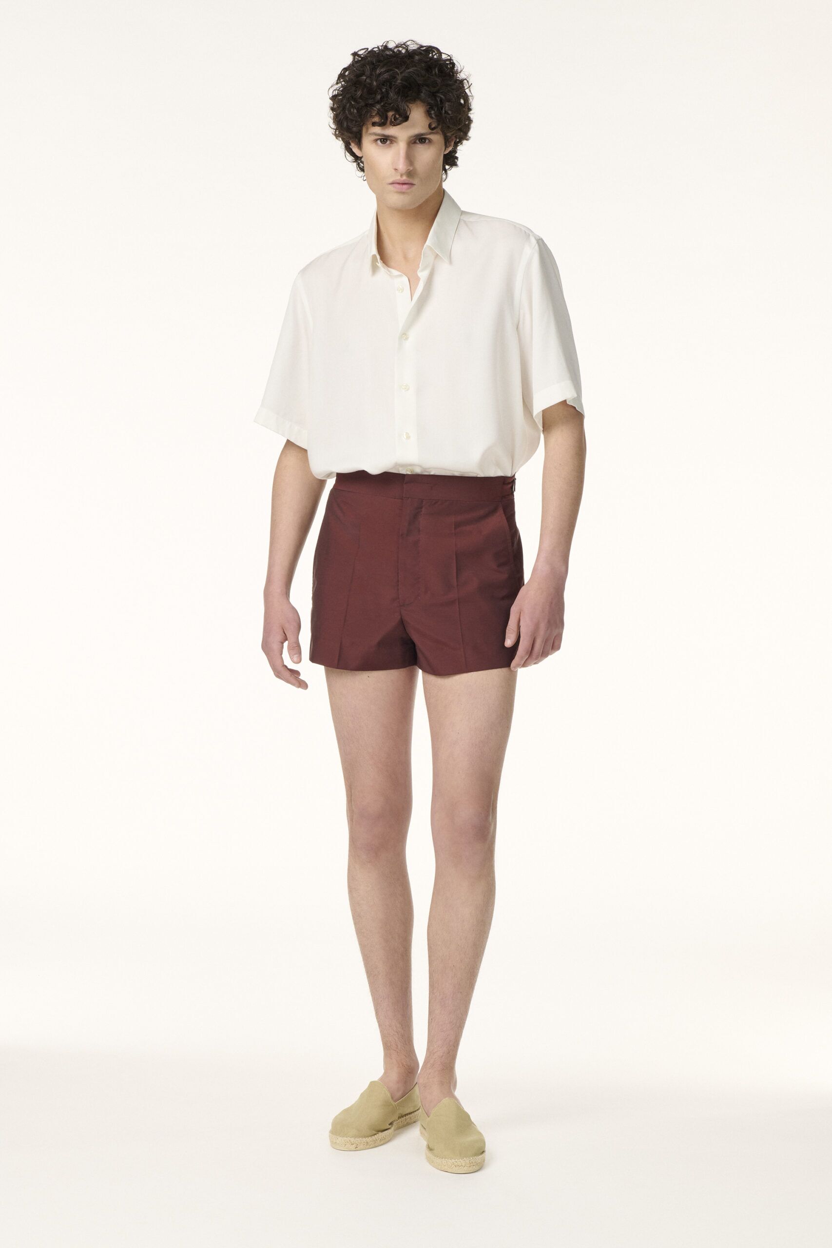 Short de Bain Sur-Mesure Rouge Brun | Rives Paris ©