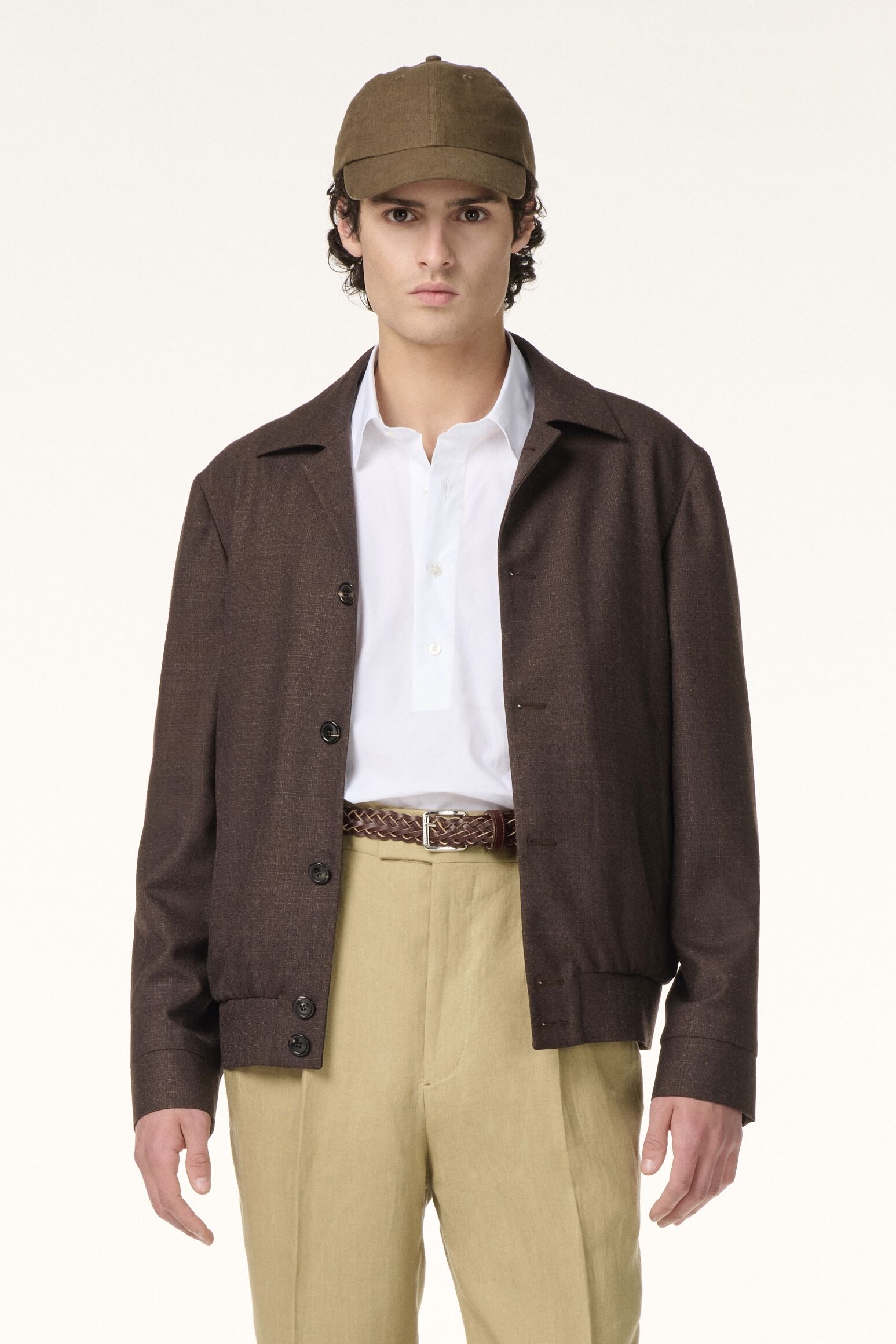 Tailor-made Jacket in Brown Wool Cashmere & Silk | Rives Paris © /3