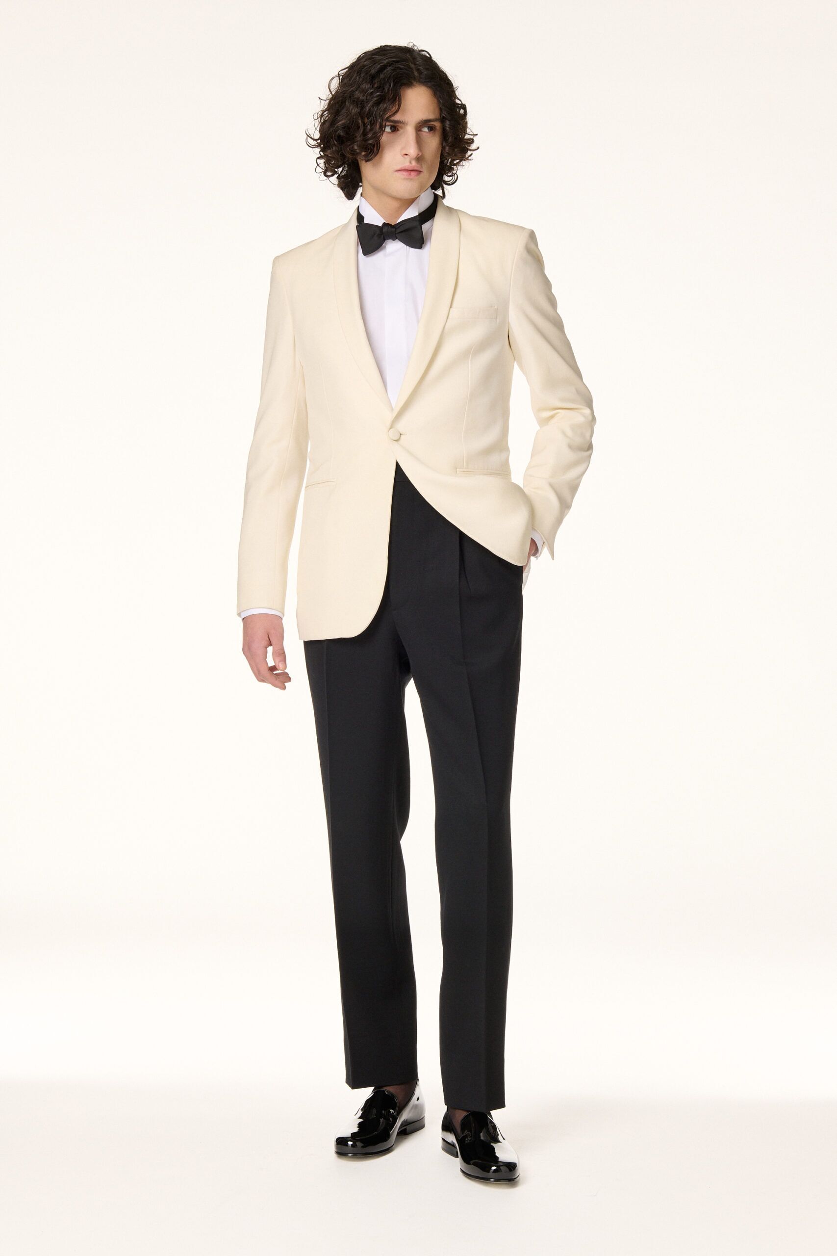 Veste de Smoking Blanc Cassé