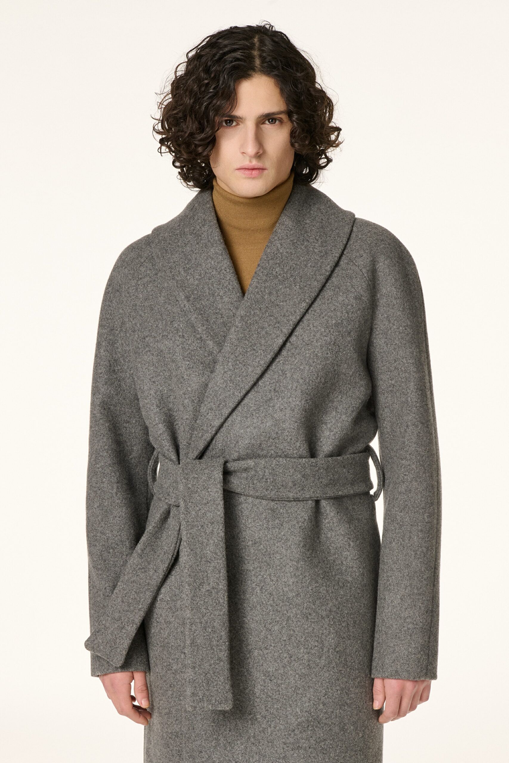 Manteau peignoir gris
