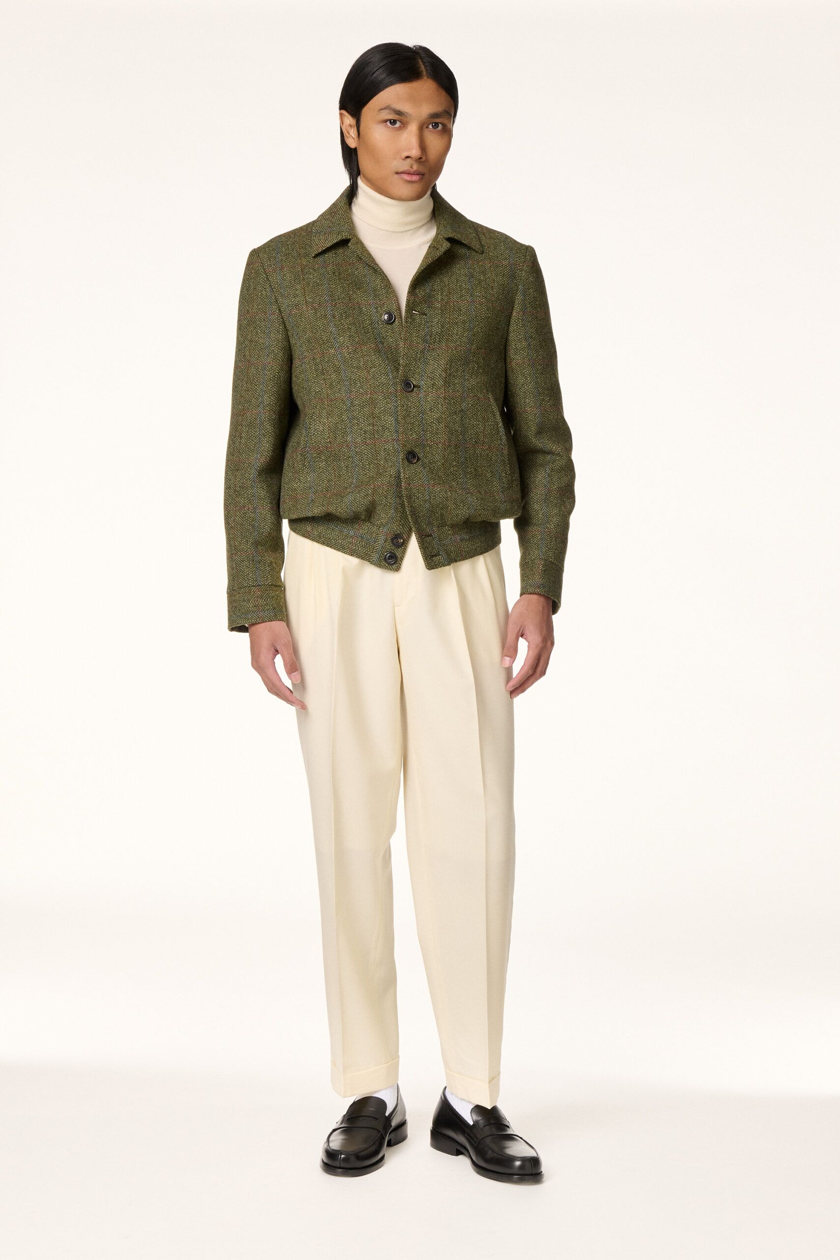 Blouson Tweed Vert