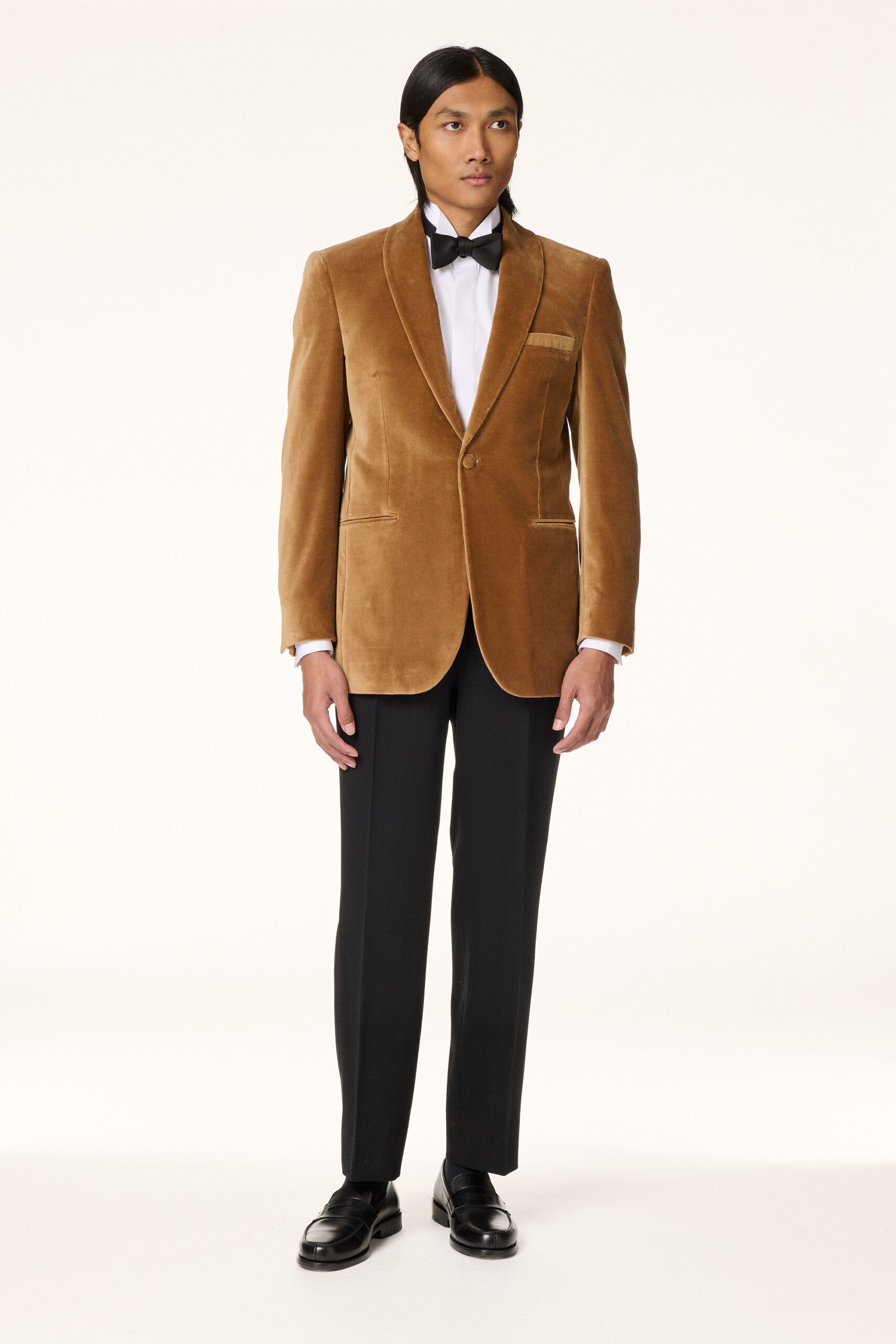 Veste Smoking Velours Camel