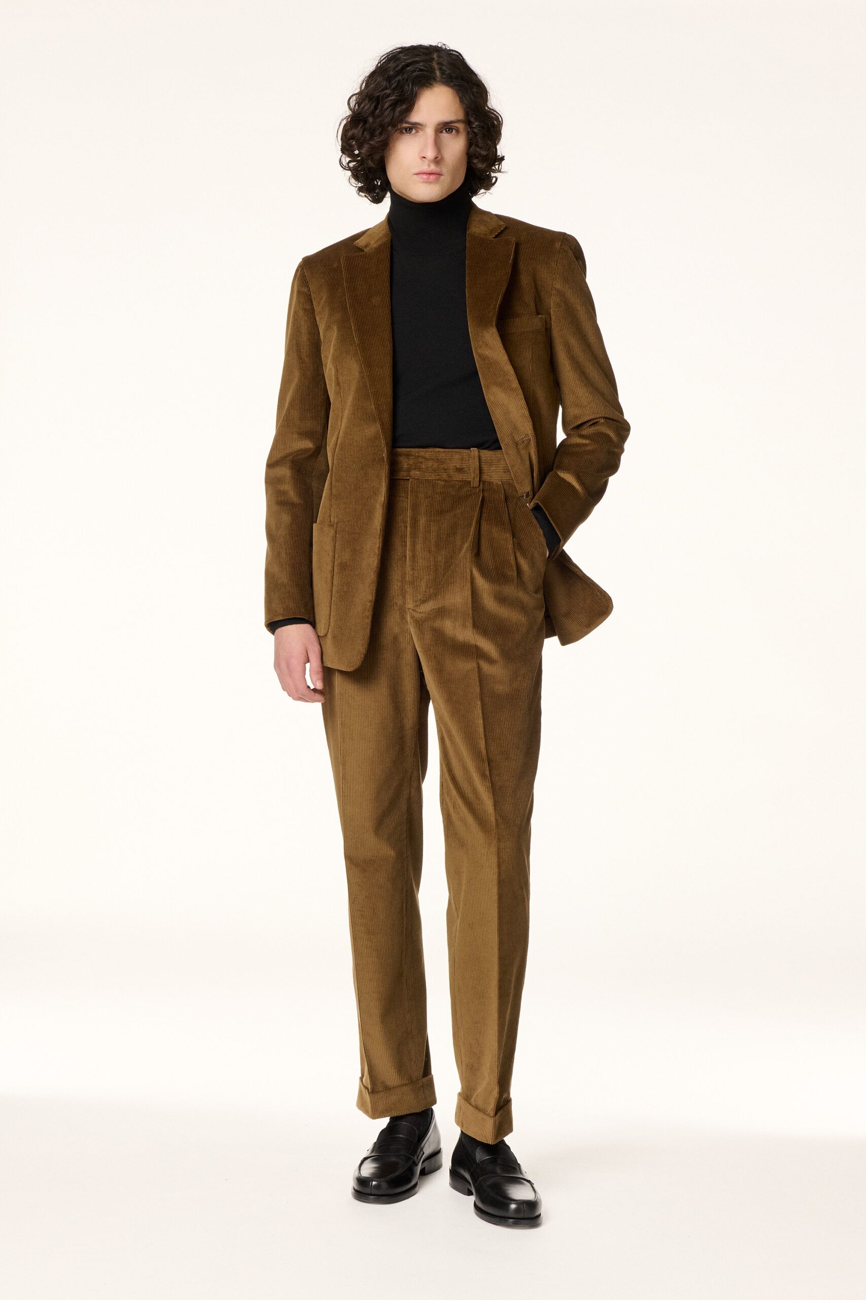 Costume Velours Côtelé Marron Tabac