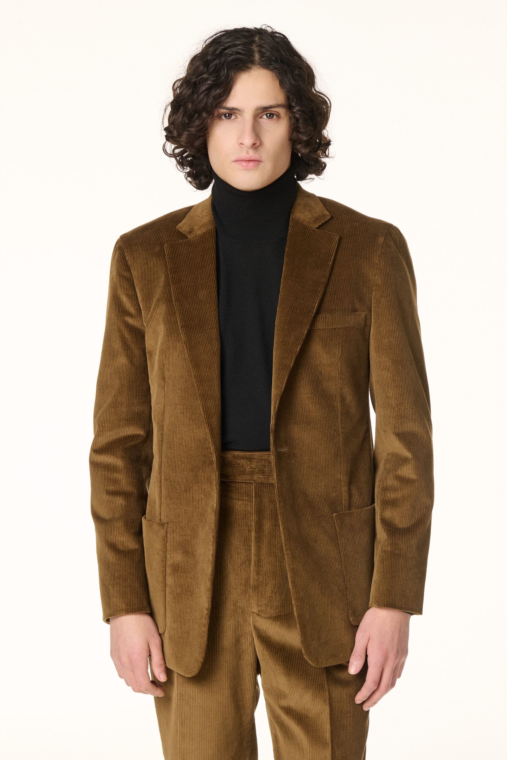 Costume Velours Côtelé Marron Tabac