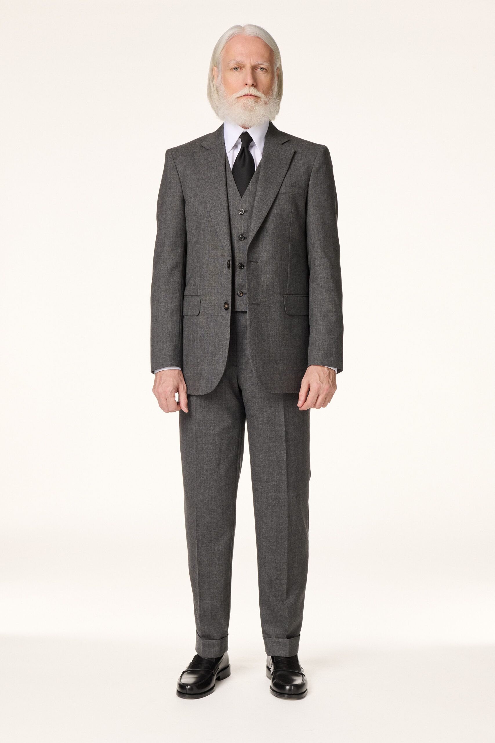 Costume 3 pièces gris moyen