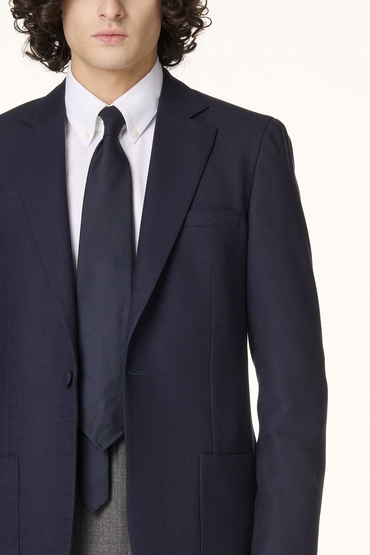 NAVY BLUE WOOL TIE